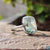 3.98 CT ELegant Cyan Blue Cushion Rose Cut Bezel Set Solitaire Engagement Ring