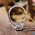 2.85 TCW Radiant and Trillion Amazing Moissanite Three Stones Engagement Ring