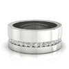 1.50 MM Round Cut Moissanite Channel Set Unique Men's Wedding Band