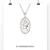 0.24 TCW Round Moissanite Oval Shape Outline Moissanite Wedding Pendant