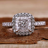 2.02 CT Cushion Cut E/VVS2 Lab Grown Diamond Halo Engagement Ring, IGI Certified Diamond Ring