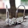 Amazing 2.25 TCW Octagon Cut Colorless Moissanite Drop Earrings