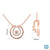 rose gold wedding pendant- diamondrensu