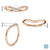 0.10 TCW Round Moissanite Seven Stone Wishbone Curved Wedding Band