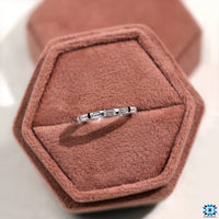 Straight Baguette Moissanite Eternity Wedding Band