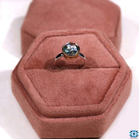 bezel set engagement ring
