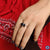 black marquise ring