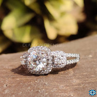 halo engagement ring - diamondrensu
