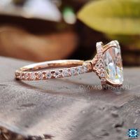 moissanite engagement ring