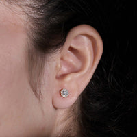 lab grown diamond screw back earrings
