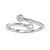 0.13 TW Round Moissanite Unique Bypass Look Bezel Set Moissanite Ring