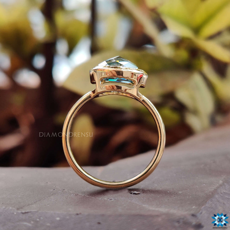 moissanite solitaire engagement ring - diamondrensu