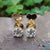 2.05 TCW Round Old European Cut Unique Heart Screw Back Moissanite Stud Earrings