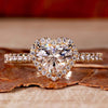 Heart Cut Lab-Grown Diamond Halo Pavé Ring 1 CT