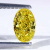 0.60 CT Oval Cut Lab Created Diamond, Loose Fancy Yellow Lab Diamond