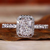 Radiant Cut Lab-Grown Diamond Halo Pavé Ring 1 CT