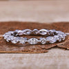 Marquise and Round Lab Grown Diamond Floating Bubble Wedding Band