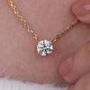 0.90 CT Round Lab Grown Diamond Necklace