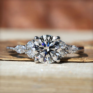 round lab grown diamond engagement ring