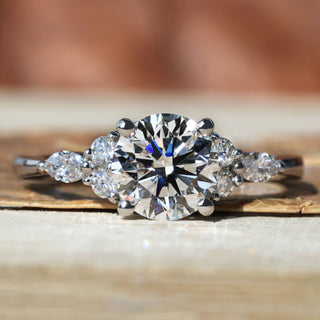 round lab grown diamond engagement ring
