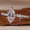 Marquise Cut Lab-Grown Diamond Pavé Ring 1 CT