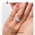 2.04 TCW Oval and Trapezoid Moissanite Three Stones Engagement Ring