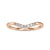 0.10 TCW Round Moissanite Seven Stone Wishbone Curved Wedding Band