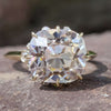 Antique Vintage 3.53 TCW Cushion Old Mine Cut Unique Muse Engagement Ring