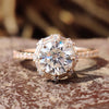 Dazzling 1.73 TW Round Cut Pave Wrap Unique Halo Engagement Ring