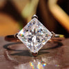Princess Cut Moissanite Solitaire Ring 2.5 CT
