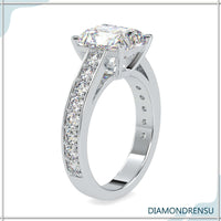 radiant cut moissanite engagement ring - diamondrensu