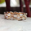 0.75 TCW Alternative Marquise Cut Colorless Moissanite Wedding Band Set