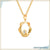 0.10 TCW Round Brilliant Cut Amazing Twisted Style Moissanite Wedding Pendant