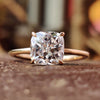 2.17 CT Unique Cushion Rensu Cut Moissanite Solitaire Engagement Ring