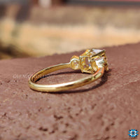 Antique 1.66 Cushion Old Mine Cut Vintage Style Moissanite Engagement Ring
