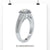 1.64 TCW Round Brilliant Cut Classic Split Shank Halo Moissanite Engagement Ring