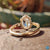 2.26 TCW Oval Rose Cut Floating Bubble Pave Set Moissanite Engagement Ring