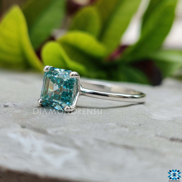 asscher step cut moissanite - diamondrensu