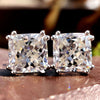 Cushion Rensu Cut Colorless Moissanite Wedding Earrings