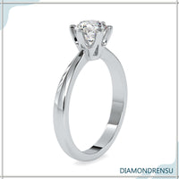 solitaire moissanite engagement ring - diamondrensu