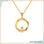 0.10 TCW Round Brilliant Cut Amazing Twisted Style Moissanite Wedding Pendant