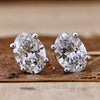 2.02 TCW Oval Lab-Grown Diamond Stud Earrings