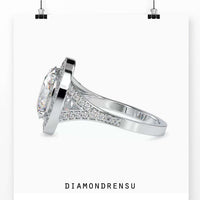 halo engagement ring - diamondrensu