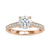 1.60 TCW Round Cut Chathedral Pave Set Moissanite Engagement Ring
