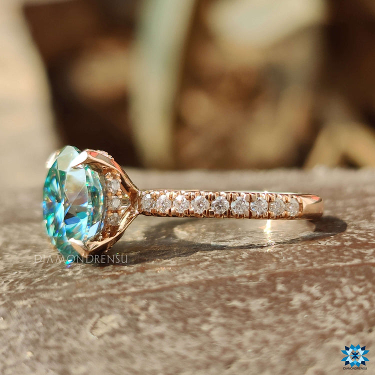 radiant cut moissanite engagement ring - diamondrensu