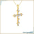 0.60 TW Round Moissanite Criss-Cross Pendant