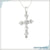 0.60 TW Round Moissanite Criss-Cross Pendant