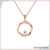 0.10 TCW Round Brilliant Cut Amazing Twisted Style Moissanite Wedding Pendant