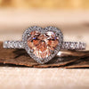 Heart Cut Fancy Intense Pink Lab-Grown Diamond Ring 1 CT