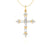 0.60 TW Round Moissanite Criss-Cross Pendant